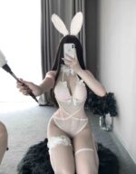 Cosplay sexy backless bunny onesie